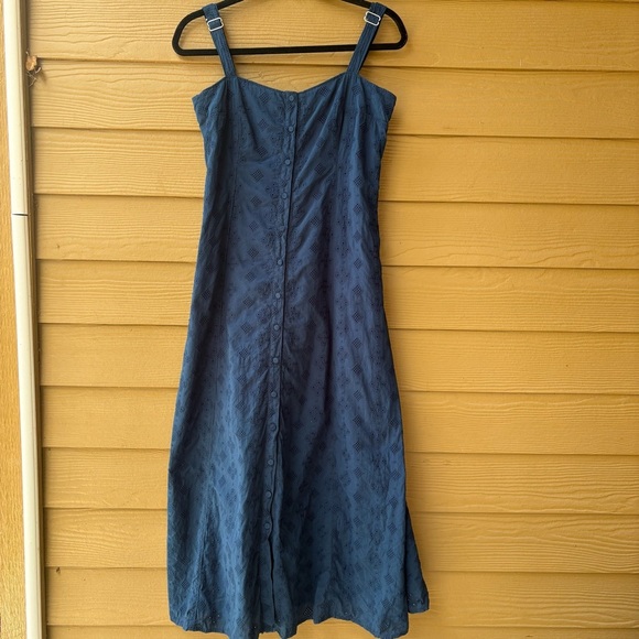 Cinq a Sept Alix Eyelet Dress in Lapis Size 6 - Picture 5 of 11